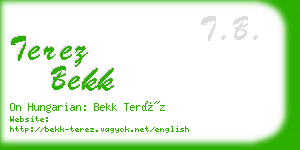 terez bekk business card